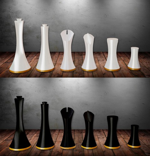 Pièces échecs minimalistes - d'échecs,